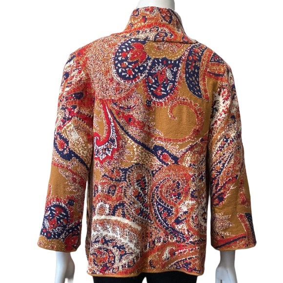 Moth By Anthropologie  Bell Paisley Bonze Cardigan Size S - Picture 8 of 15